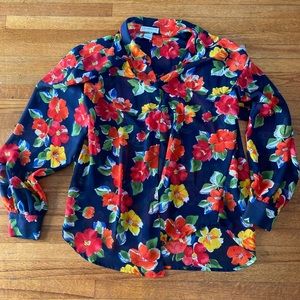 Liz Claiborne vintage floral blouse